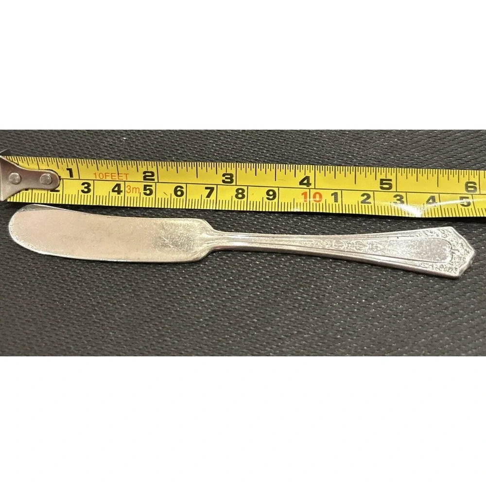 Continental Silverplate Flatware Butter Spreader Silver Art Deco Mid Century